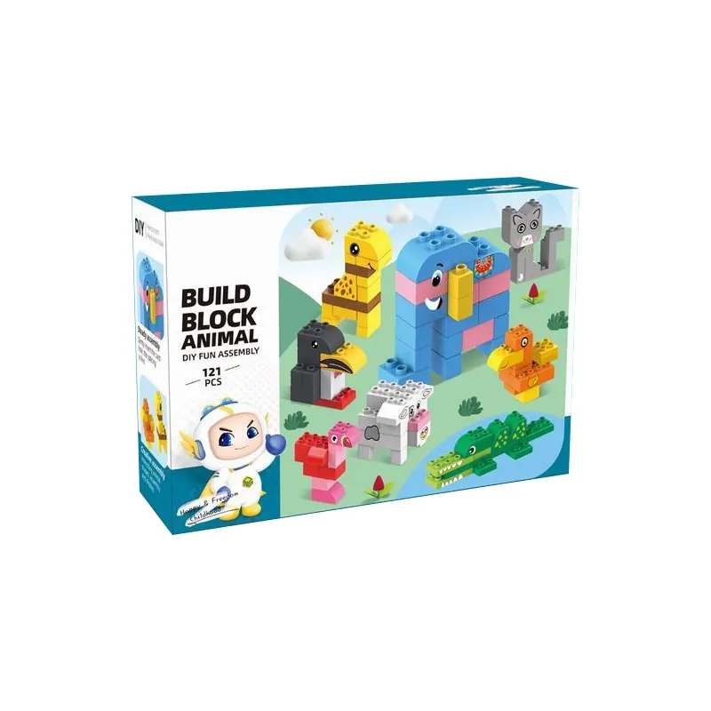 BLOQUES DE CONSTRUCCIÓN MULTICOLOR FIGURAS ANIMALES - 1