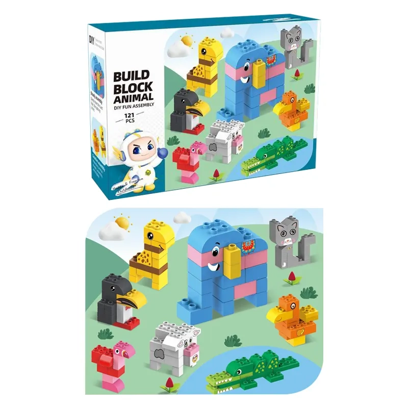 BLOQUES DE CONSTRUCCIÓN MULTICOLOR FIGURAS ANIMALES - 2
