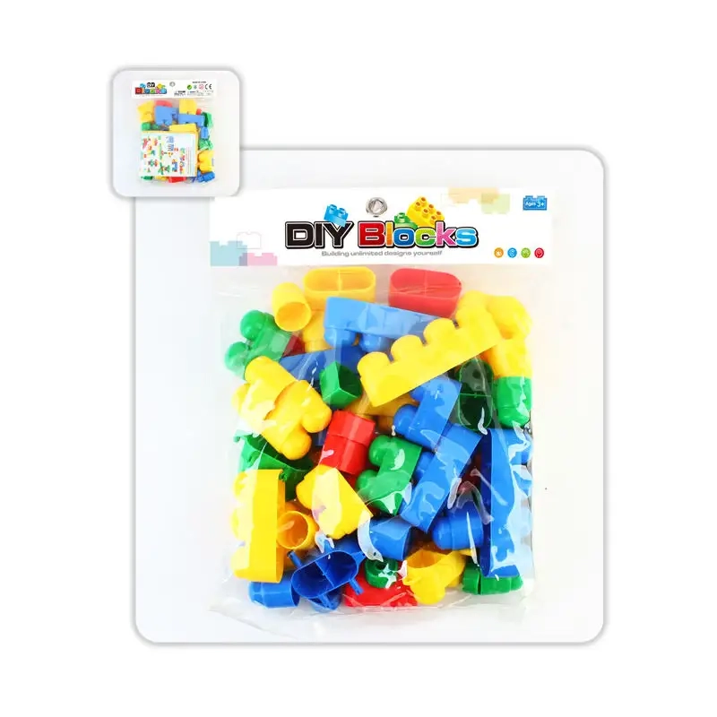 BLOQUES DE CONSTRUCCIÓN MULTICOLOR GRANDES 46 PIEZAS - 1