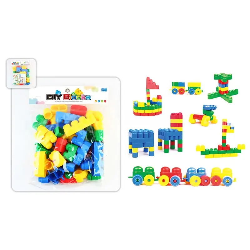 BLOQUES DE CONSTRUCCIÓN MULTICOLOR GRANDES 46 PIEZAS - 2