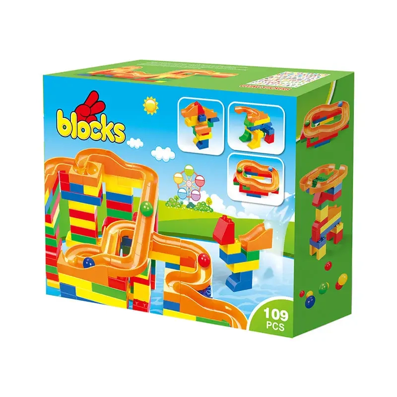 BLOQUES DE CONSTRUCCIÓN MULTICOLOR PISTA PELOTILLAS - 1