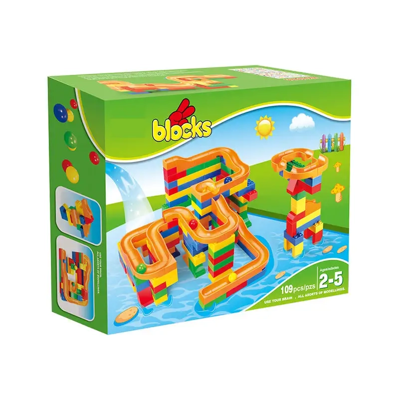 BLOQUES DE CONSTRUCCIÓN MULTICOLOR PISTA PELOTILLAS - 2