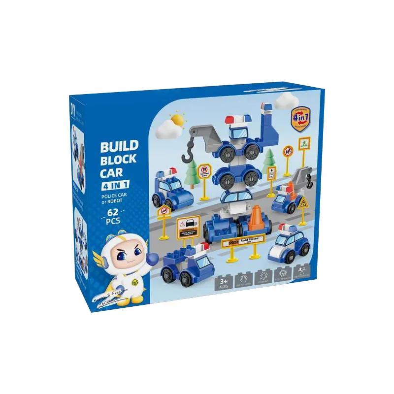 SET DE CONSTRUCCIÓN AZUL POLICIAS - 1