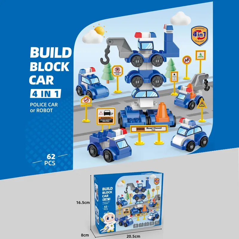 SET DE CONSTRUCCIÓN AZUL POLICIAS - 2