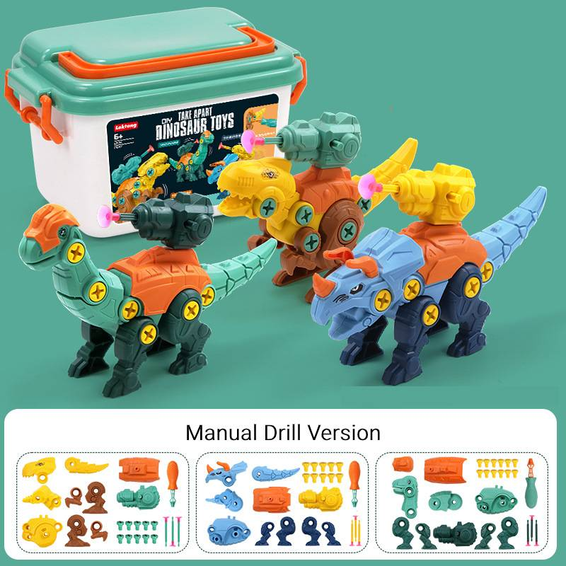 SET DE CONSTRUCCIÓN MULTICOLOR DINOSAURIOS EN CAJA - 2