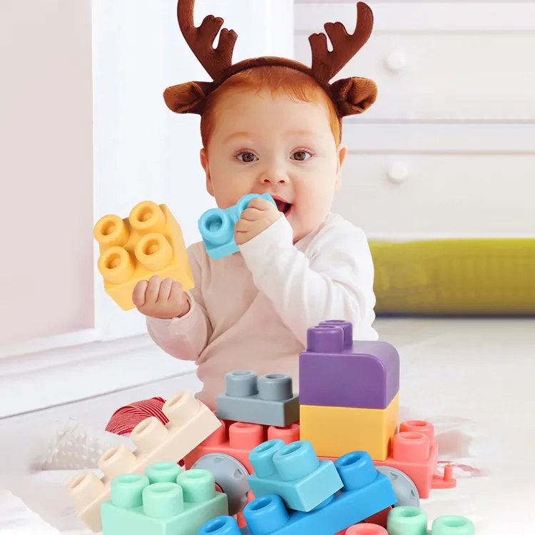 BLOQUES DE CONSTRUCCIÓN MULTICOLOR PARA BEBES - 3