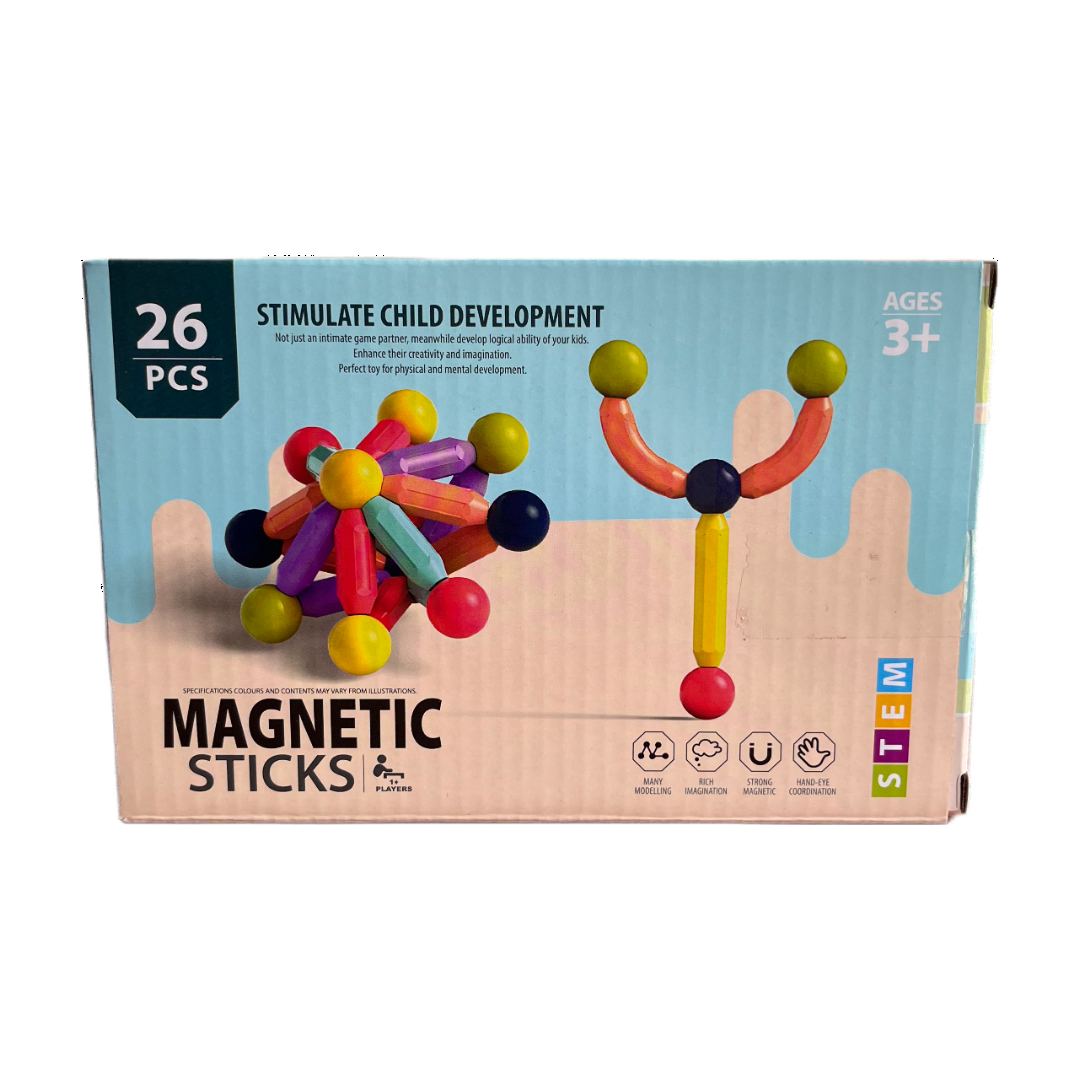 BLOQUES PARA ARMAR JUGUETERIA T-REX MAGNÉTICOS 26 PIEZAS - 1