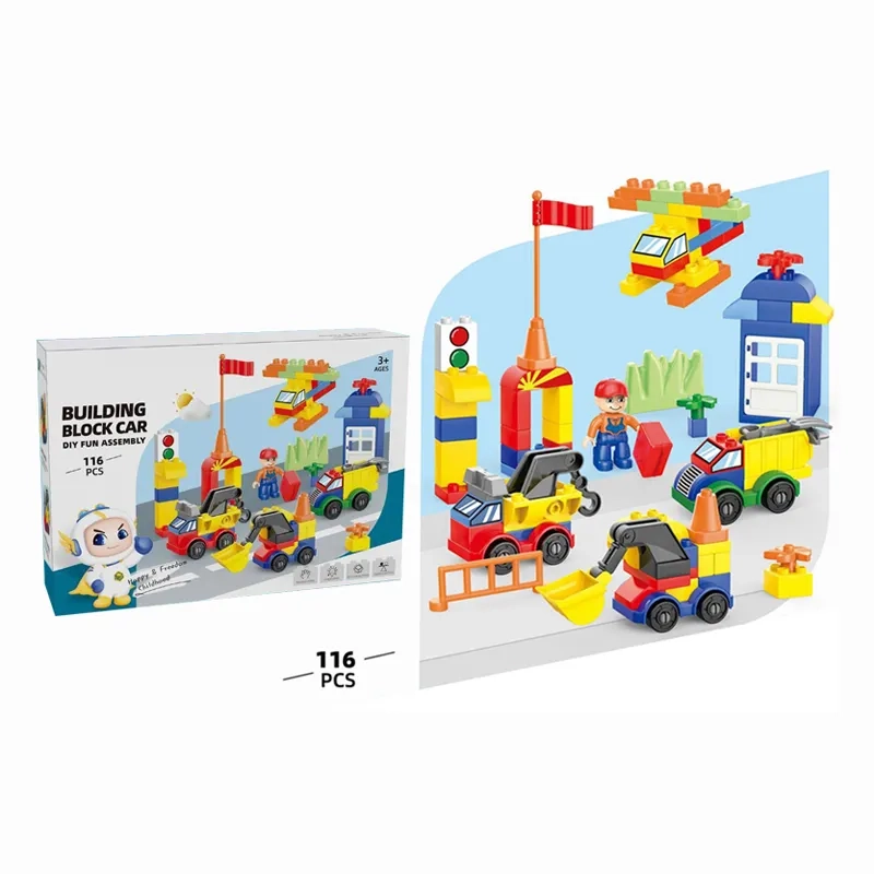 BLOQUES DE CONSTRUCCIÓN MULTICOLOR SET VEHÍCULOS CONSTRUCCIÓN - 2