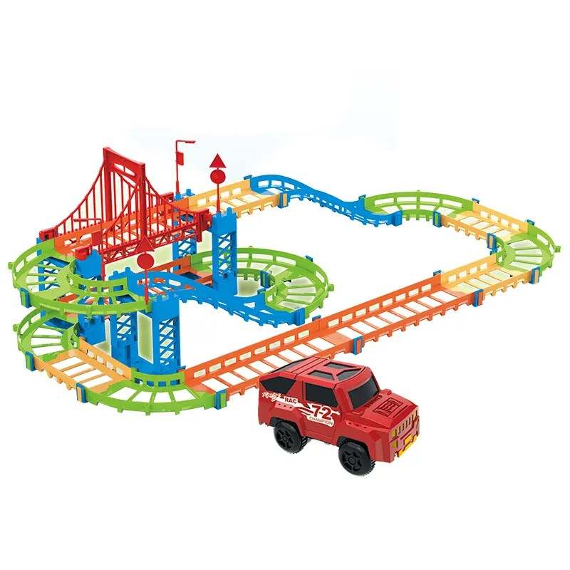 PISTA DE AUTO 85 PIEZAS AUTOPISTA CON AUTO MINI RC - 2