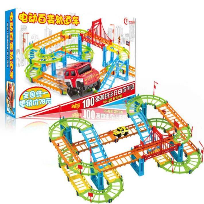 PISTA DE AUTO 85 PIEZAS AUTOPISTA CON AUTO MINI RC - 3