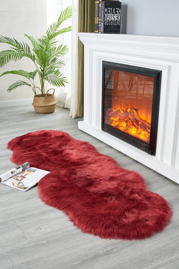 ALFOMBRA ANGELES DEL HOGAR FELPA PELO LARGO SHAGGY LISO 60 X 180 CM - 1