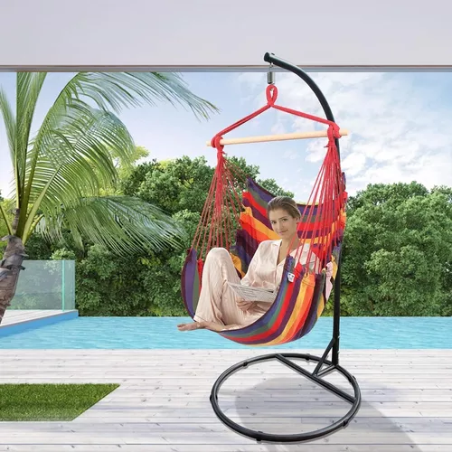 SILLA HAMACA COLGANTE COLUMPIO PARA JARDIN - 3