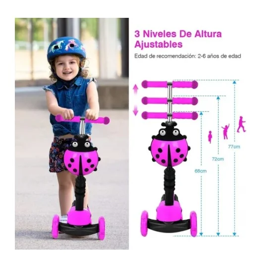 SCOOTER MONOPATÍN 3 EN 1 AJUSTABLE NIÑO/NIÑA - 2
