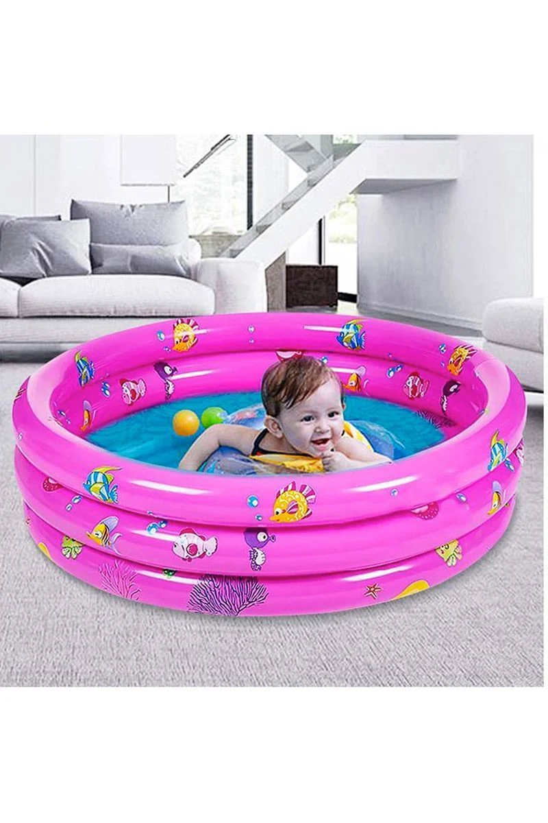 PISCINA INFLABLE ANGELES DEL HOGAR PARA NIÑOS 3 ANILLOS 120 CM - 2