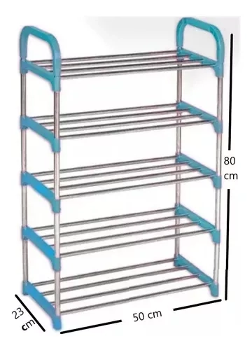 ZAPATERO ESTANTE ORGANIZADOR 5 NIVELES 15 PARES HOGAR AZUL - 2