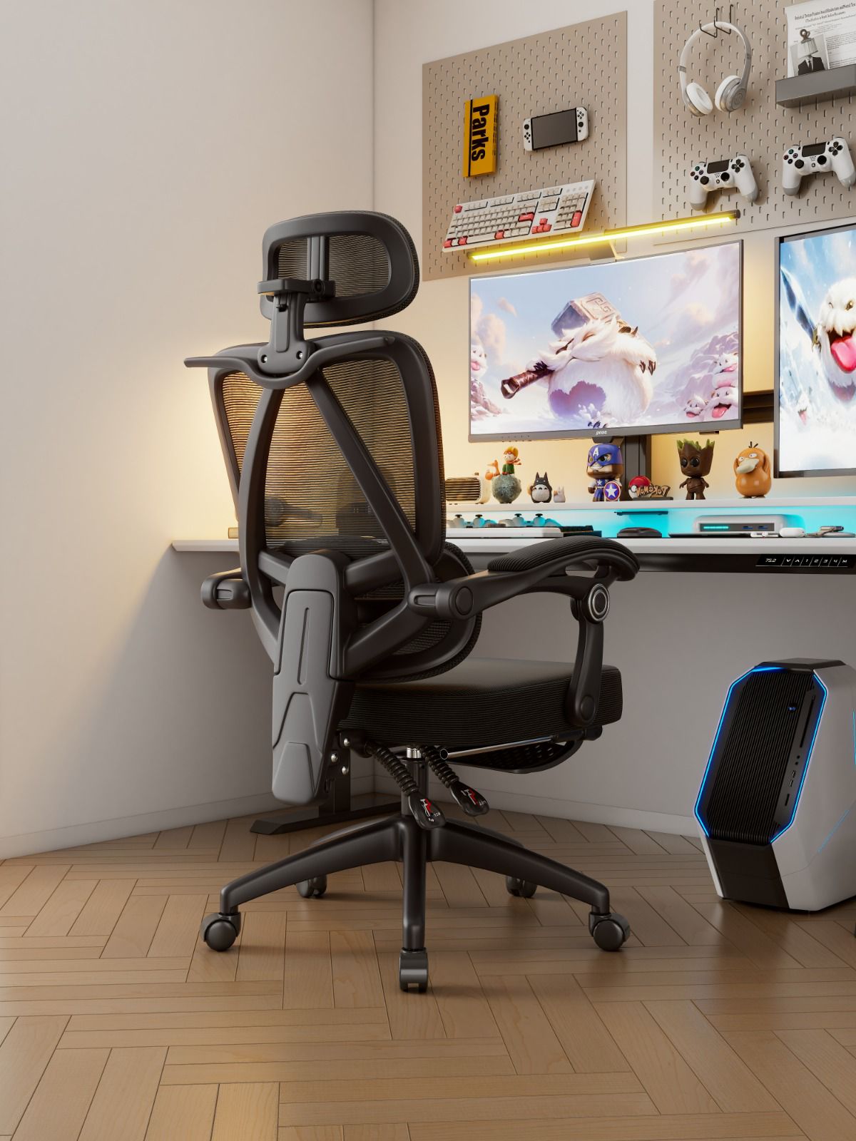 SILLA OFICINA ANGELES DEL HOGAR ERGONOMICA CON RESPALDO ESTILO NORDICO - 2