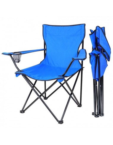 SILLA PLEGABLE DE PLAYA CAMPING PICNIC CON PORTA VASO - 1