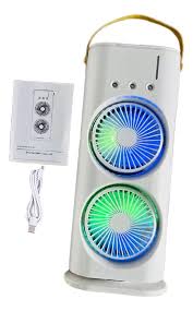 VENTILADOR DE ESCRITORIO ANGELES DEL HOGAR PORTÁTIL 2 VENTILADORES LED - 1