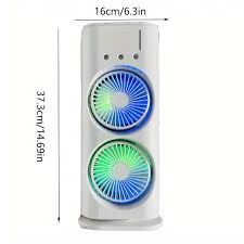 VENTILADOR DE ESCRITORIO ANGELES DEL HOGAR PORTÁTIL 2 VENTILADORES LED - 3