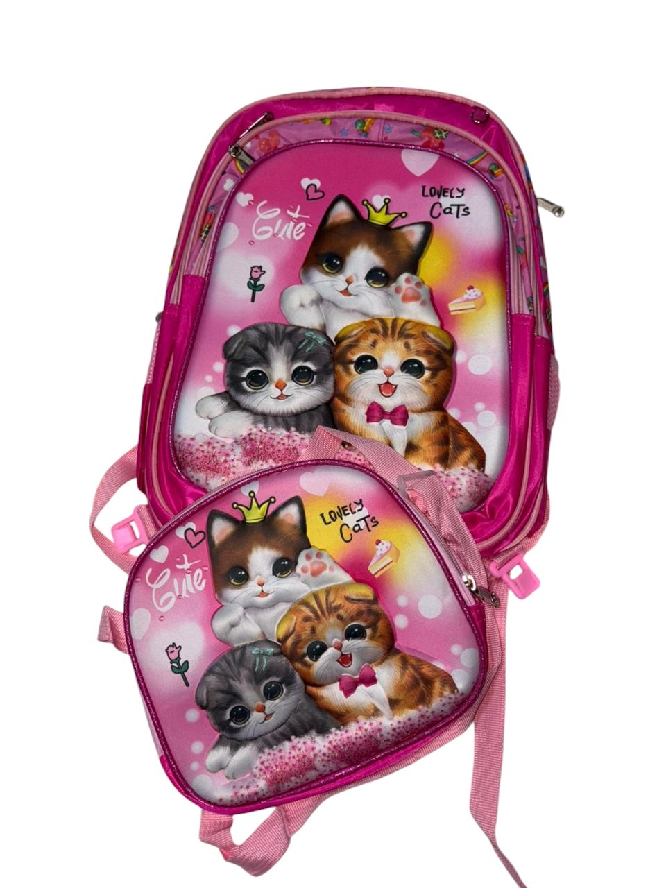 MOCHILA CON LONCHERA ESCOLAR INFANTIL 3D - 1