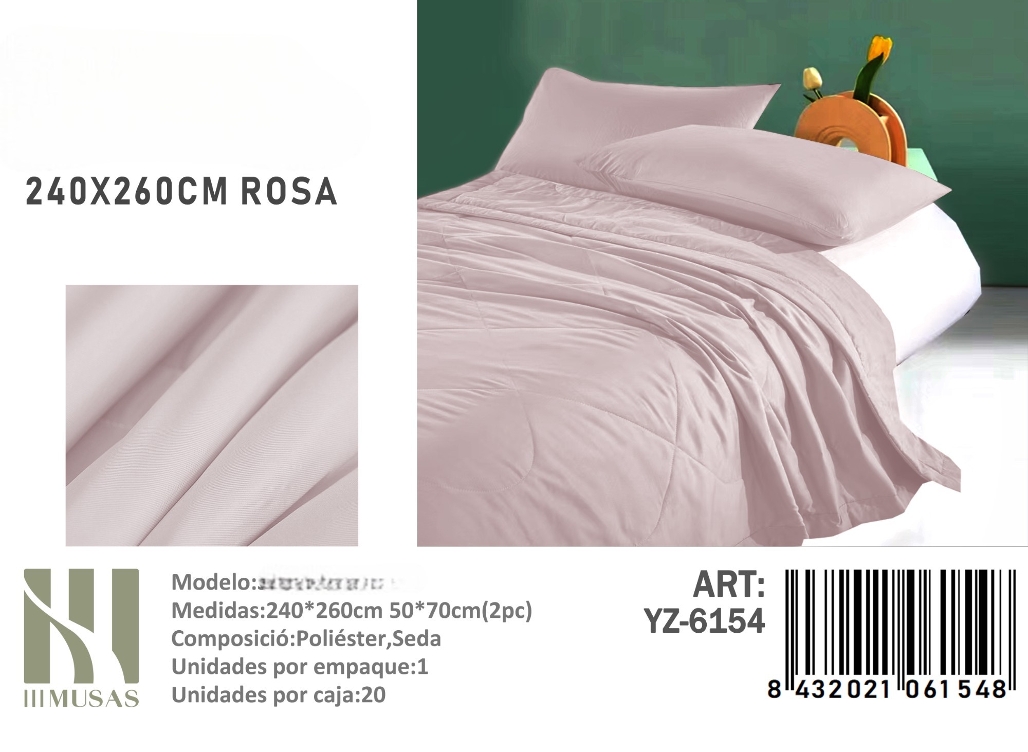 PLUMON UNICOLOR KING MEDIDAS 240X260CM - 1