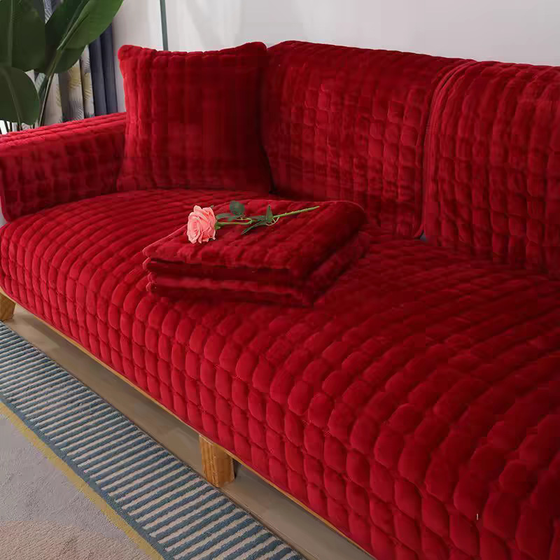 MANTA PARA SOFA DISEÑO DE CUADROS 3+1+1 - 1