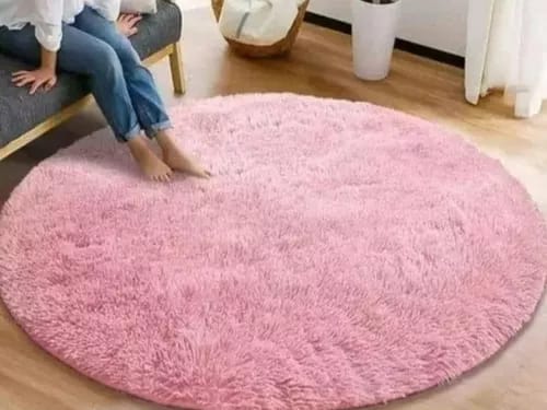 ALFOMBRAS PELUDA TIPO SHAGGI REDONDA 150CM - 1