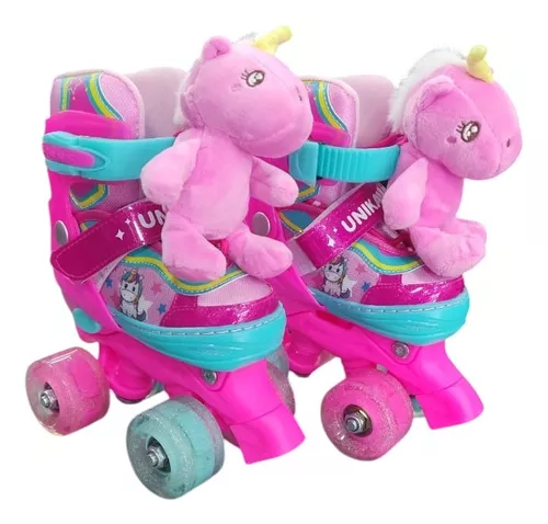 PATÍN PATINES 4 RUEDAS S CON RUEDAS LUMINOSAS UNICORNIO - 2