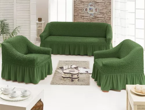 CUBRESILLONES FUNDAS PARA SOFA TURCOS JUEGO COMPLETO 3+1+1 - 1