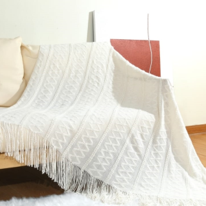 MANTAS PARA SOFA CON FLECOS 127X127CM - 1