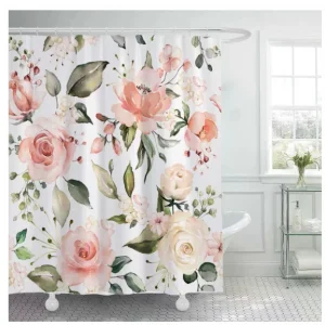 CORTINA DE BANO IMPERMEABLE CON DISENOS MEDIDAS 180×180 CM - 1