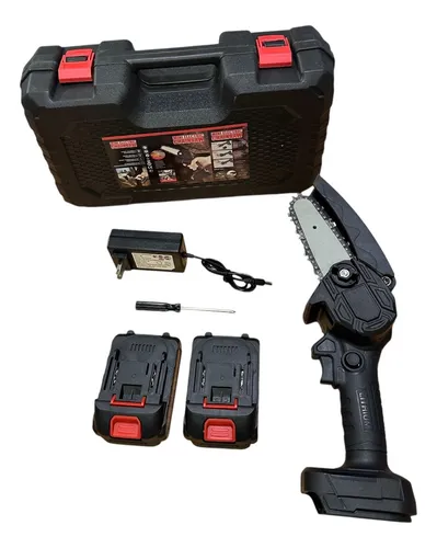 MOTOSIERRA ELECTRICA MINI PORTATIL CON 2 BATERIAS PODADORA - 1