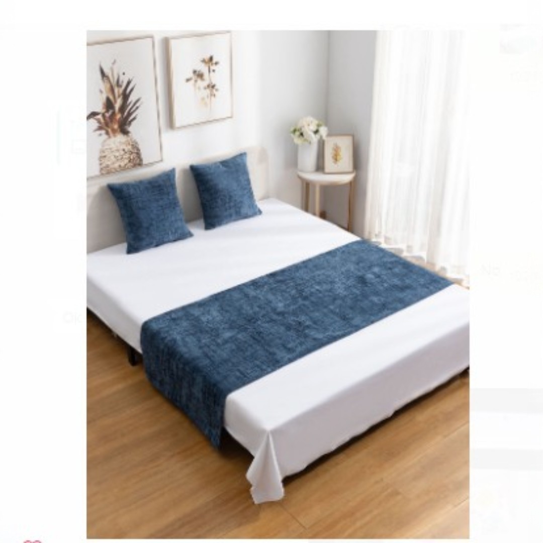 PIECERA SOLA DISEÑO CHENILLE CRUZ 70X210CM - 1
