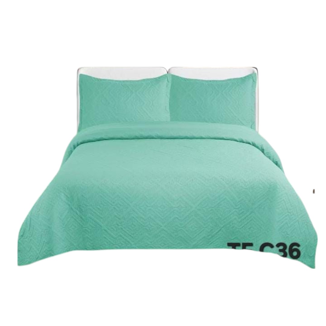 CUBRECAMA QUILT DE VERANO UNICOLOR TF KING