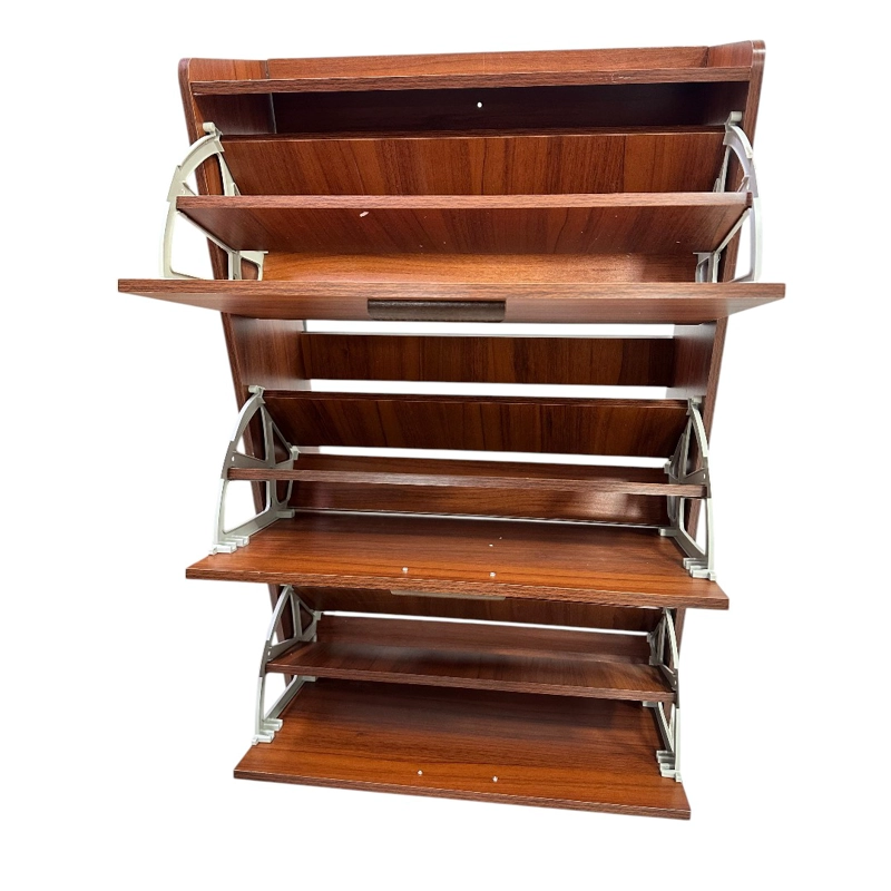 MUEBLE ZAPATERO ORGANIZADOR ESTANTE PARA ZAPATOS EN COLOR CAFE - 3