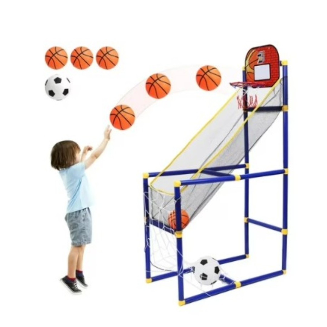 SET BASKETBALL PELOTA + RETORNADOR MALLA INFANTIL - 1