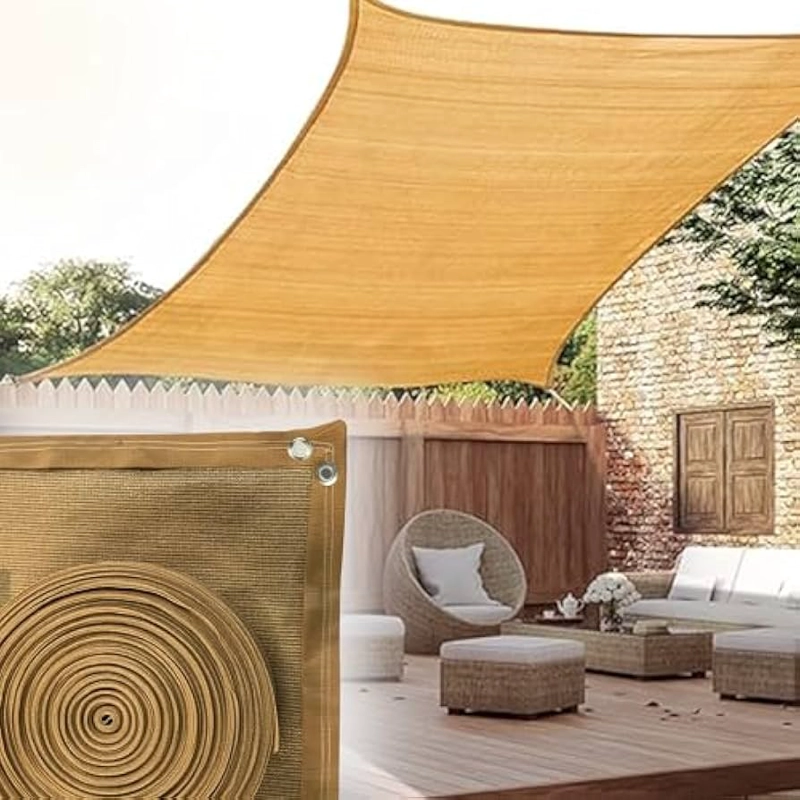 TOLDO CUADRADO 5X6M PARA SOMBRA CUBIERTA TERRAZA JARDIN BEIGE - 2