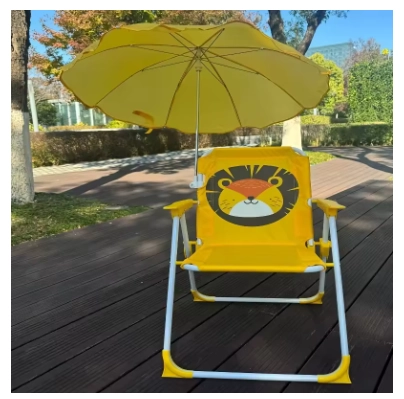 SILLA PLEGABLE CON QUITASOL CAMPING PARA NIÑOS - 1