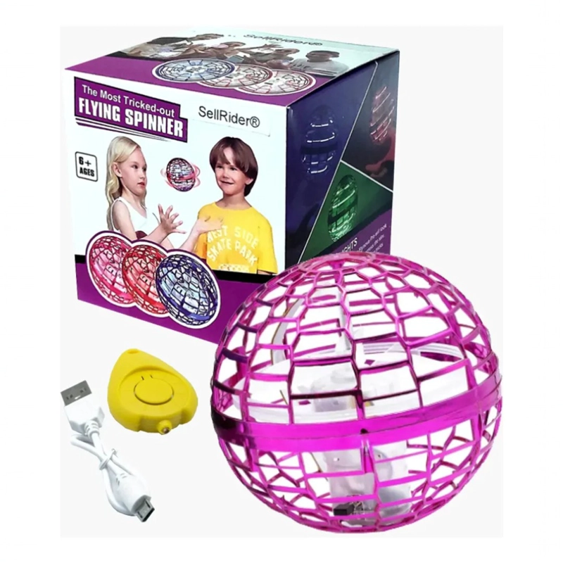 PELOTA ESFERA VOLADORA JUGUETE MINI DRONE CON LUZ - 1