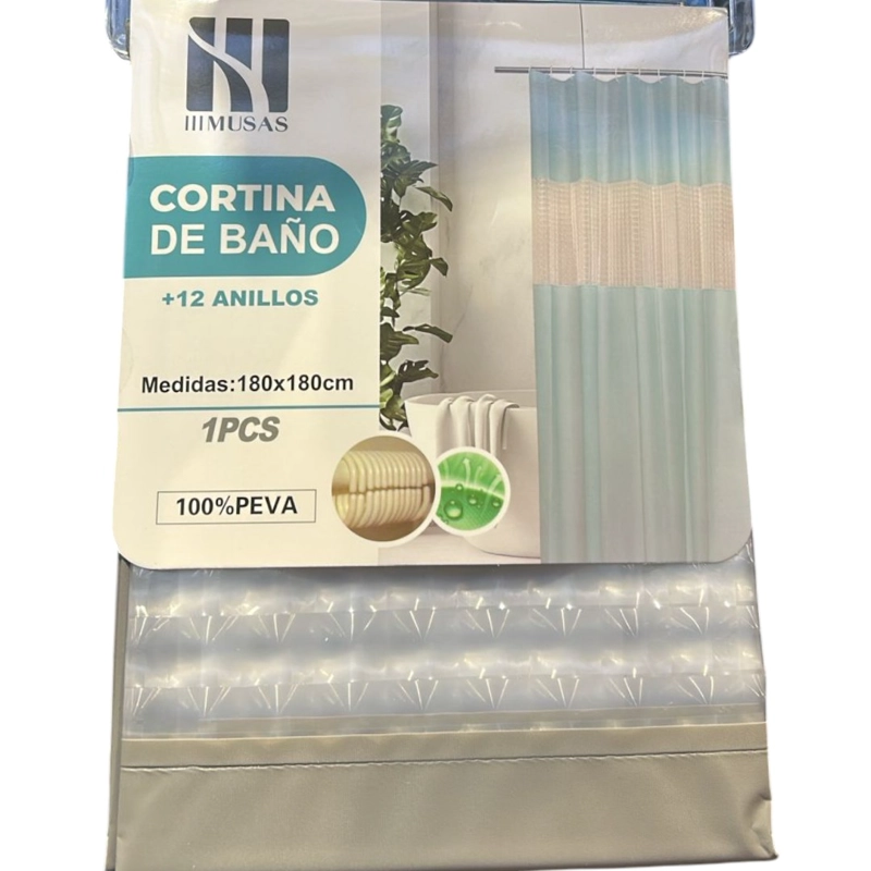 CORTINA DE BAÑO IMPERMEABLE 180X180CM - 2