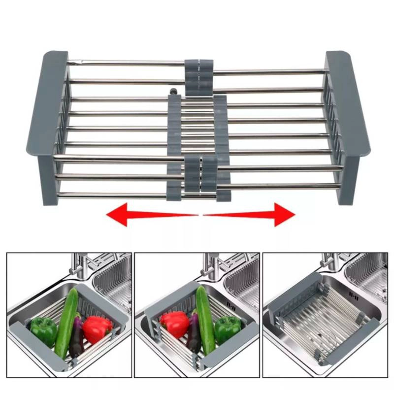ESCURRIDOR COLADOR DE DE TRATES O FRUTAS METAL EXPANDIBLE - 2