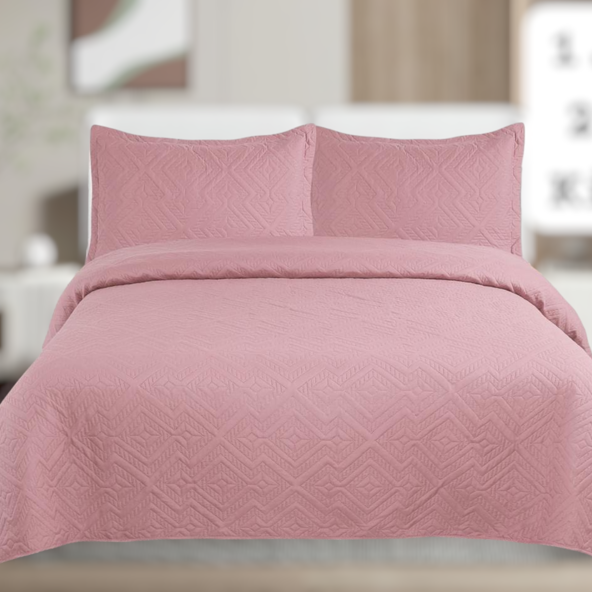 CUBRECAMA ANGELES DEL HOGAR ESTAMPADO COLCHA VERANO 1.5 PLAZA - 1