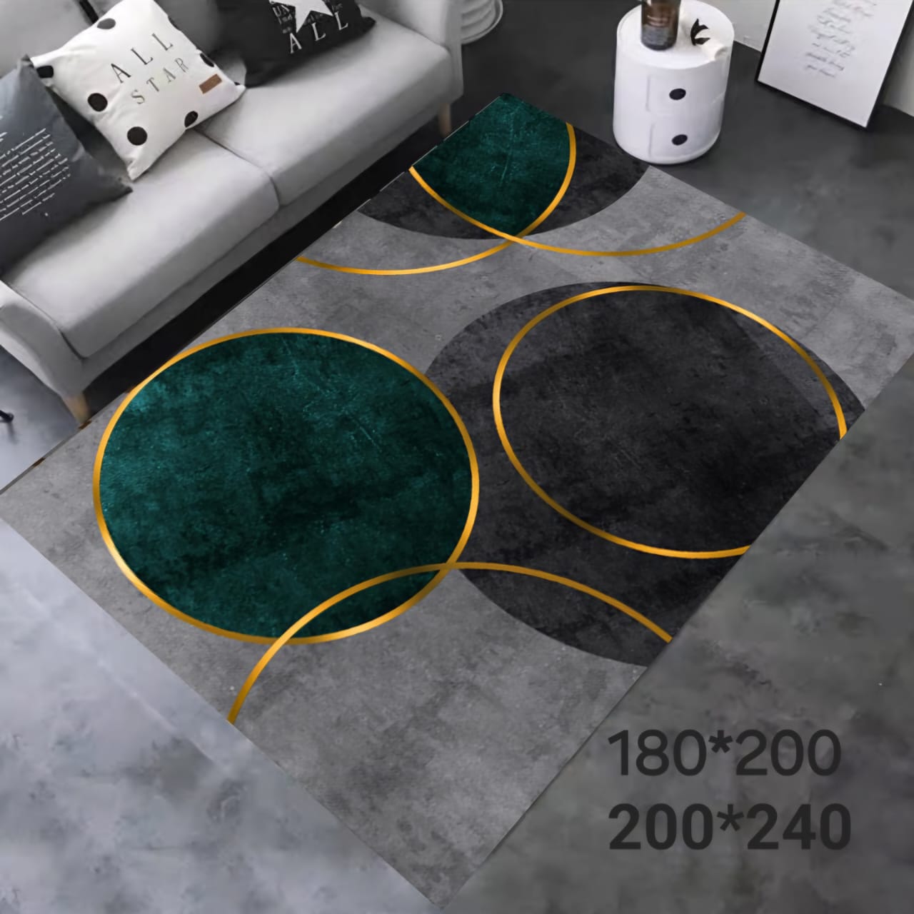 ALFOMBRA ANGELES DEL HOGAR LISO DISEÑO LISA 3D 240 X 200 CM - 1