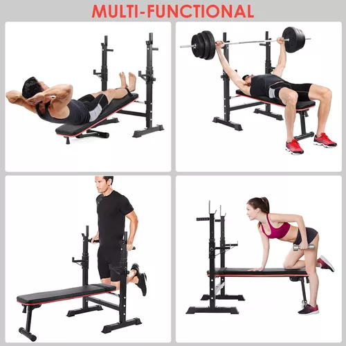PRESS BANCA ABDOMINAL ANGELES DEL HOGAR RECLINABLE RACK PESAS 5 NIVEL BOOMFIT - 4