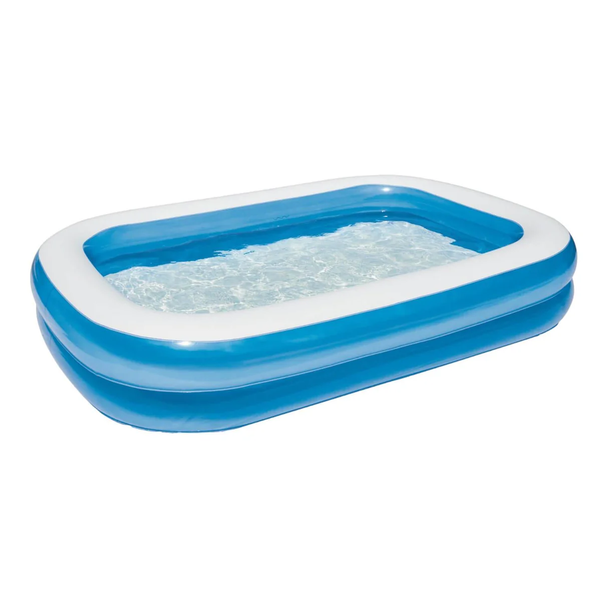 PISCINA INFLABLE ANGELES DEL HOGAR RECTANGULAR 200X140X40 CM VERANO NIÑOS - 2