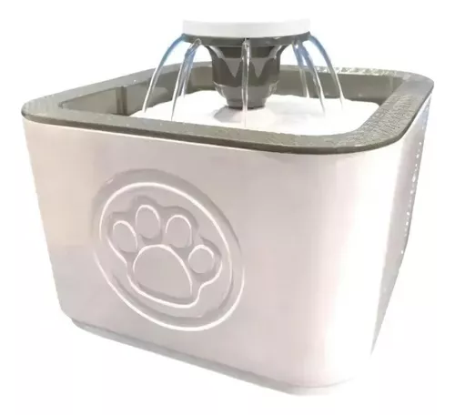 DISPENSADOR PERROS Y GATOS ANGELES DEL HOGAR FUENTE AGUA ELÉCTRICO GRIS - 3