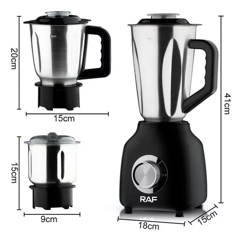 LICUADORA 3EN1 VASO DE METAL RESISTENTE 1.5 LT RAF - 2