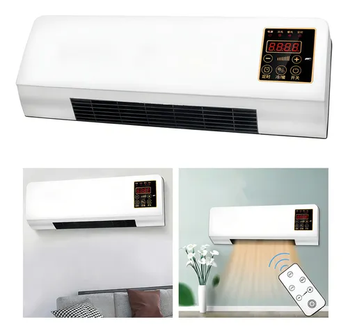 Calentador Calefactor Ventilador Eléctrico De Pared Blanco