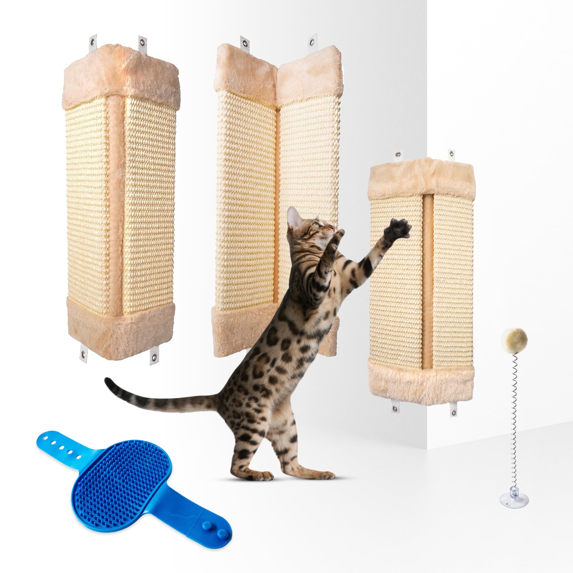 RASCADOR GATOS ANGELES DEL HOGAR SILLONES Y MUROS 40CM X 23CM AZUL - 3