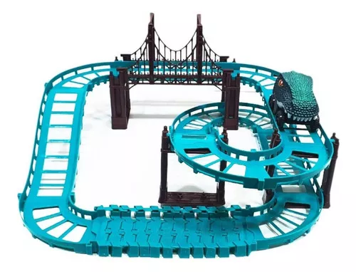 PISTA TRACKS DINO CON AUTO ANGELES DEL HOGAR MAGIC LUCES LED ESTACIONAMIENTO - 2